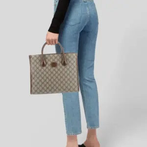 GUCCI GG CANVAS SMALL TOTE BAG