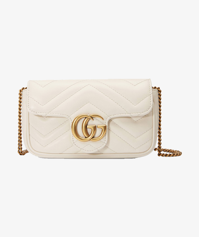 GUCCI GG MARMONT MINI BAG - WHITE