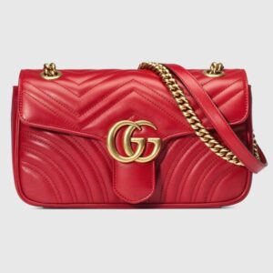 GUCCI MARMONT FLAP BAG RED