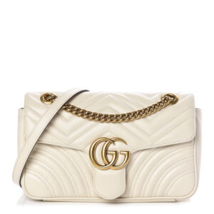 GUCCI MARMONT FLAP WHITE BAG